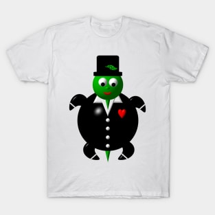 Cute Turtle Wearing a Tuxedo T-Shirt